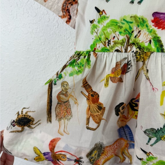 RHODE Ava Top S Safari Print HTF Peplum Ruffle Wrap - Picture 6 of 12